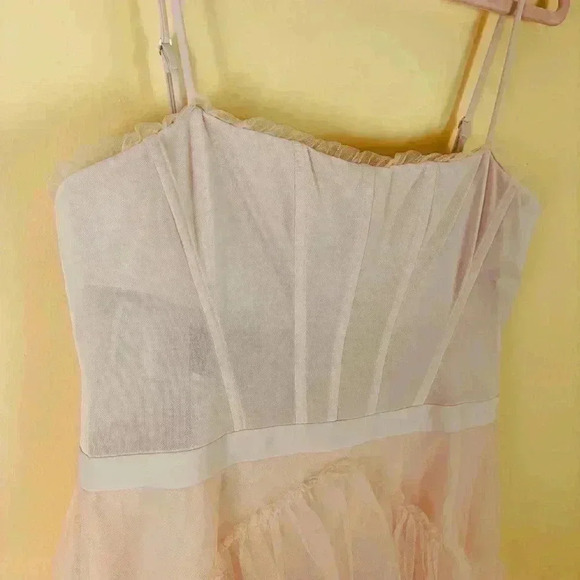 NWT BCBGMAXAZRIA Pink/Mauve Corset Tulle Tier “Taylor Swift” Gown Dress Size 12 - Picture 3 of 16